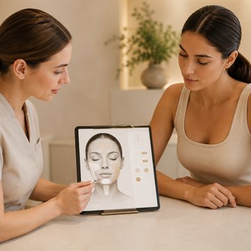 Reviewing a personalized laser hair removal treatment plan
